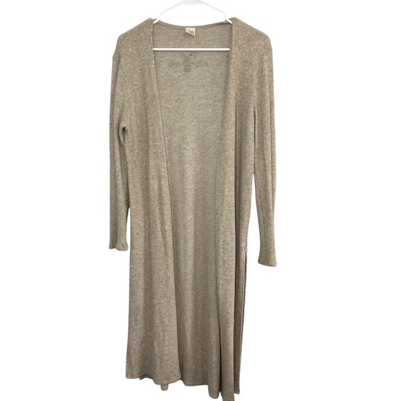 Dutch Bros Sweaters - Dutch Bros Women’s SMALL Long Light Tan Duster Sweater RARE So CUTE! DB 1992